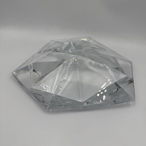 ORREFORS Crystal Trinket Plate 9" Bowl HEAVY Dish - Picture 8 of 8